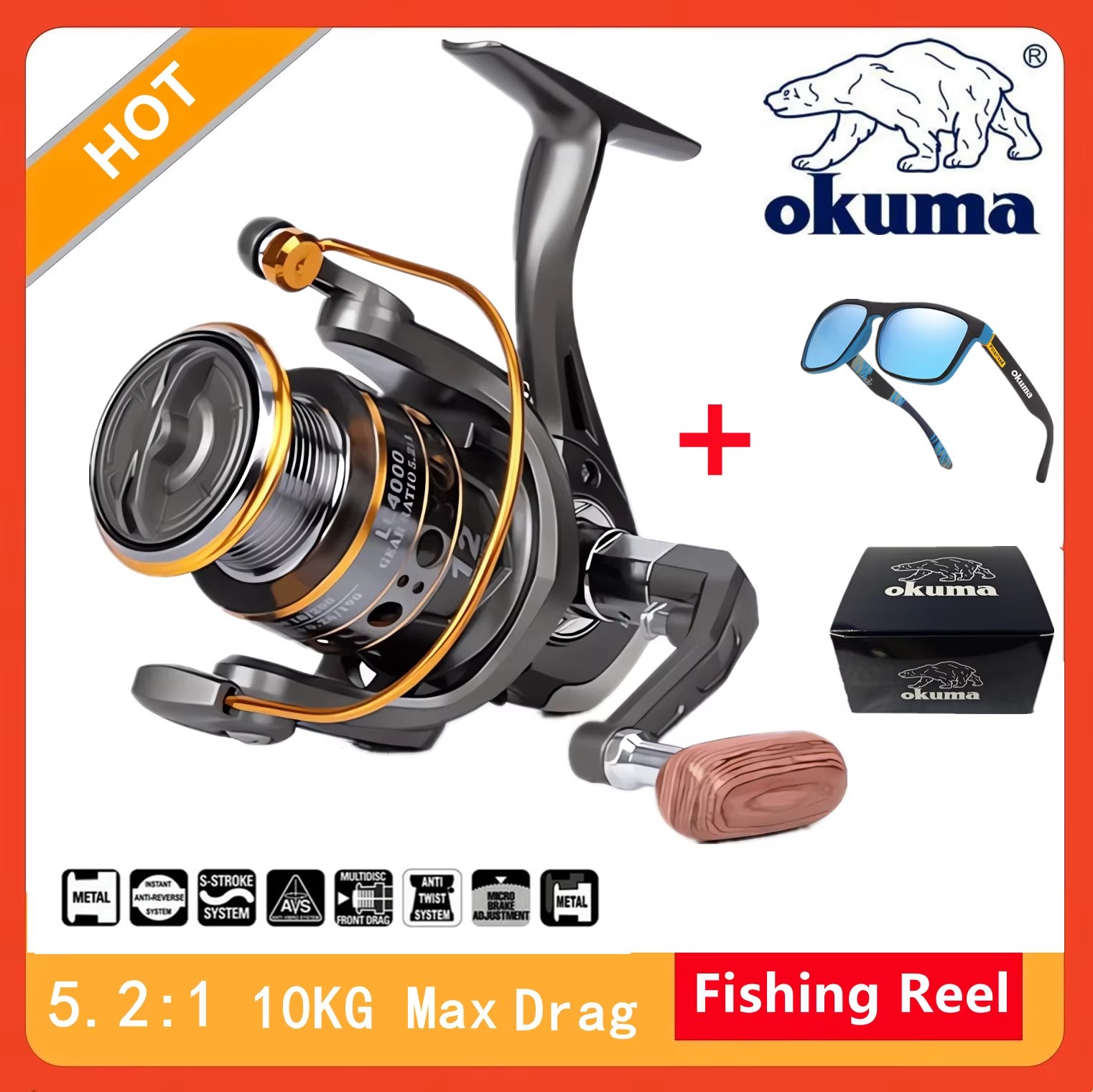 Okuma Yüksek Hızlı 5.2:1 Balık - Daiwa Reel Fuego incelemesi ve fiyatı